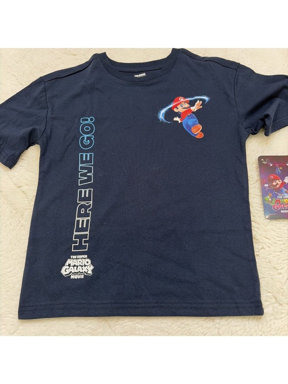 The Super Mario Galaxy Movie Boys Tee NWT 8 Mario Bowser